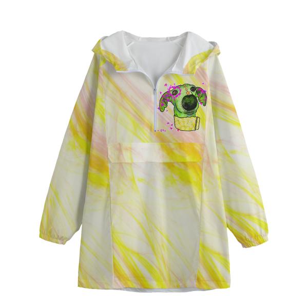 Leichte Regenjacke Sienna - Popart Hundemotiv, 100 % Polyester, Unisex, Mischling, Mix, Windhund, Podenco,